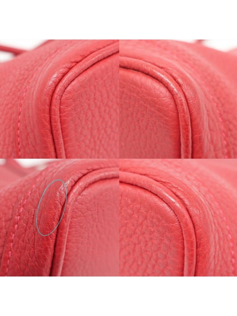 Hermes Garden Party PM Handbag Red Silver Hardware Negonda T Stamp - Picture 5 of 10